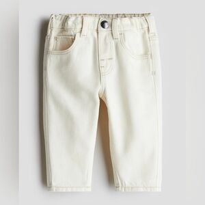 5 Pocket Adjustbale Jeans Cream